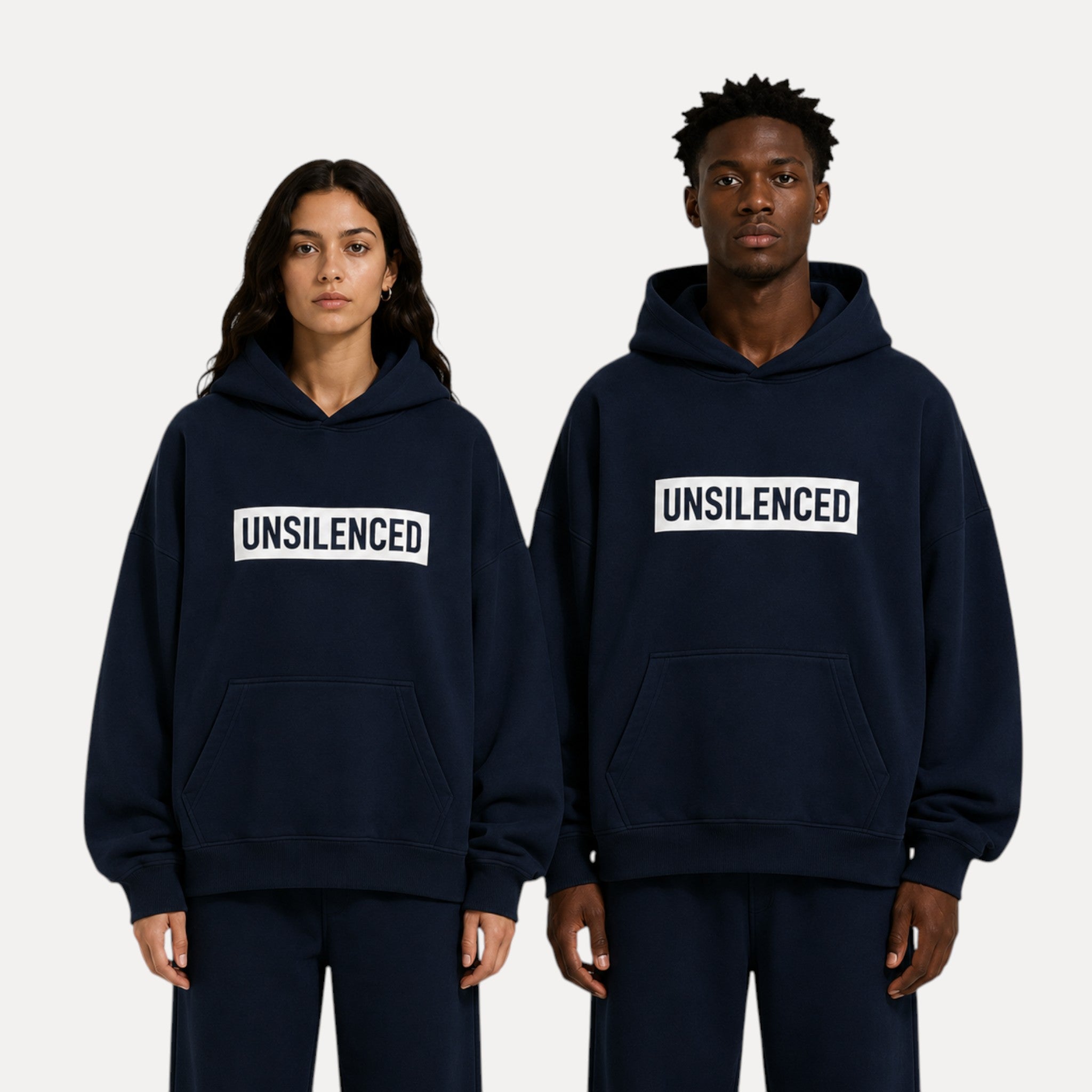 THE MANIFESTO Oversized Hoodie | Navy