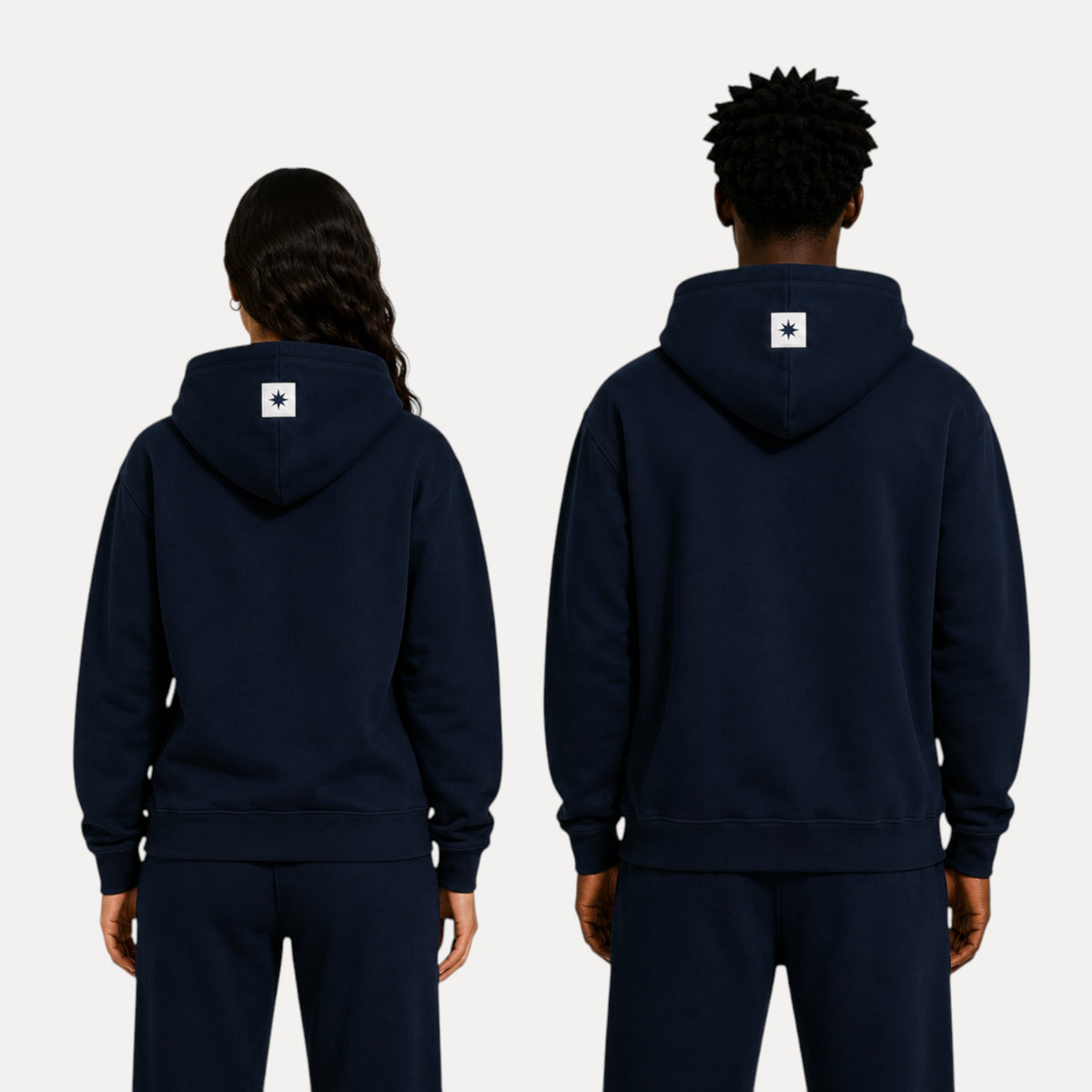 THE TESTIMONY Regular Hoodie | Navy by UNSILENCED - back view