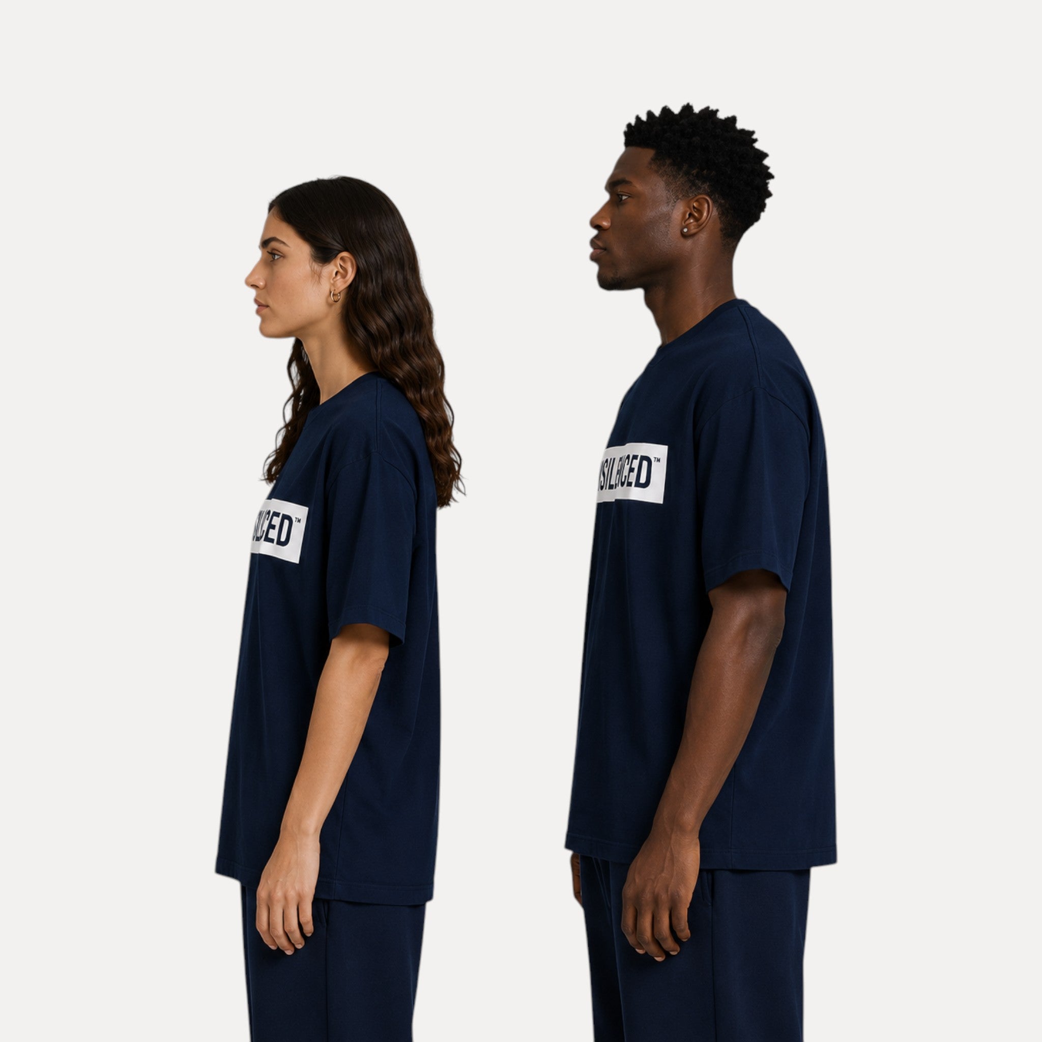 THE RECORD Oversized Tee | Navy