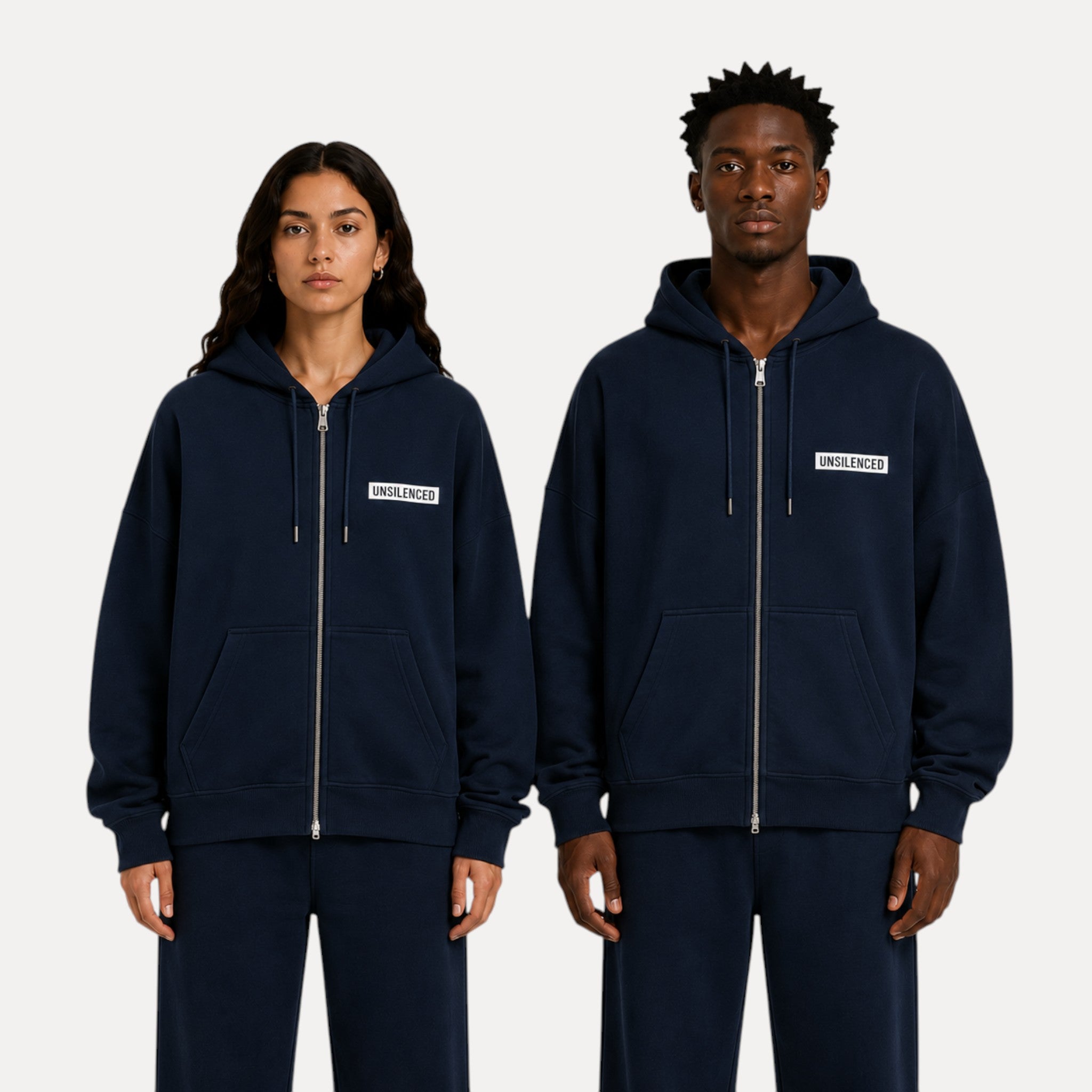 THE DISCLOSURE Zip Hoodie | Navy