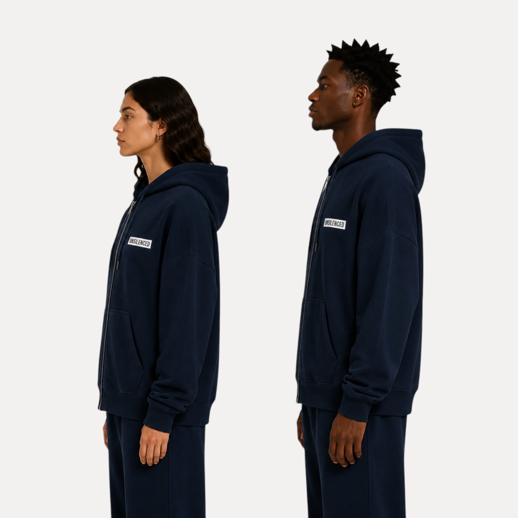 THE DISCLOSURE Zip Hoodie | Navy