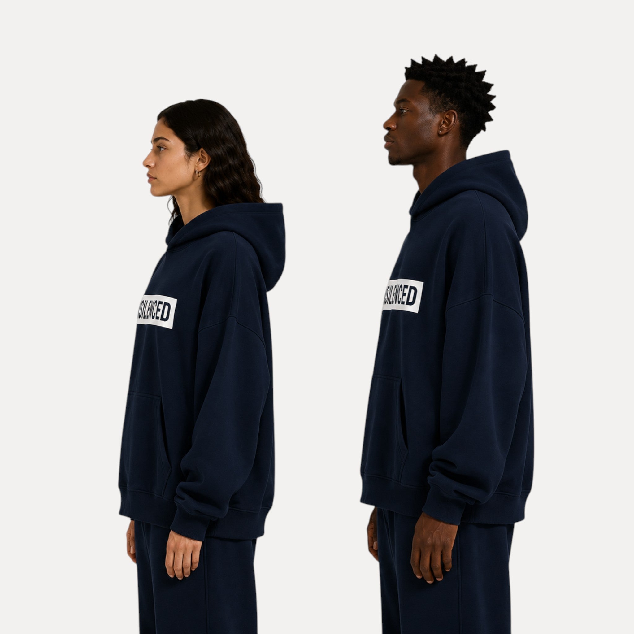 THE MANIFESTO Oversized Hoodie | Navy