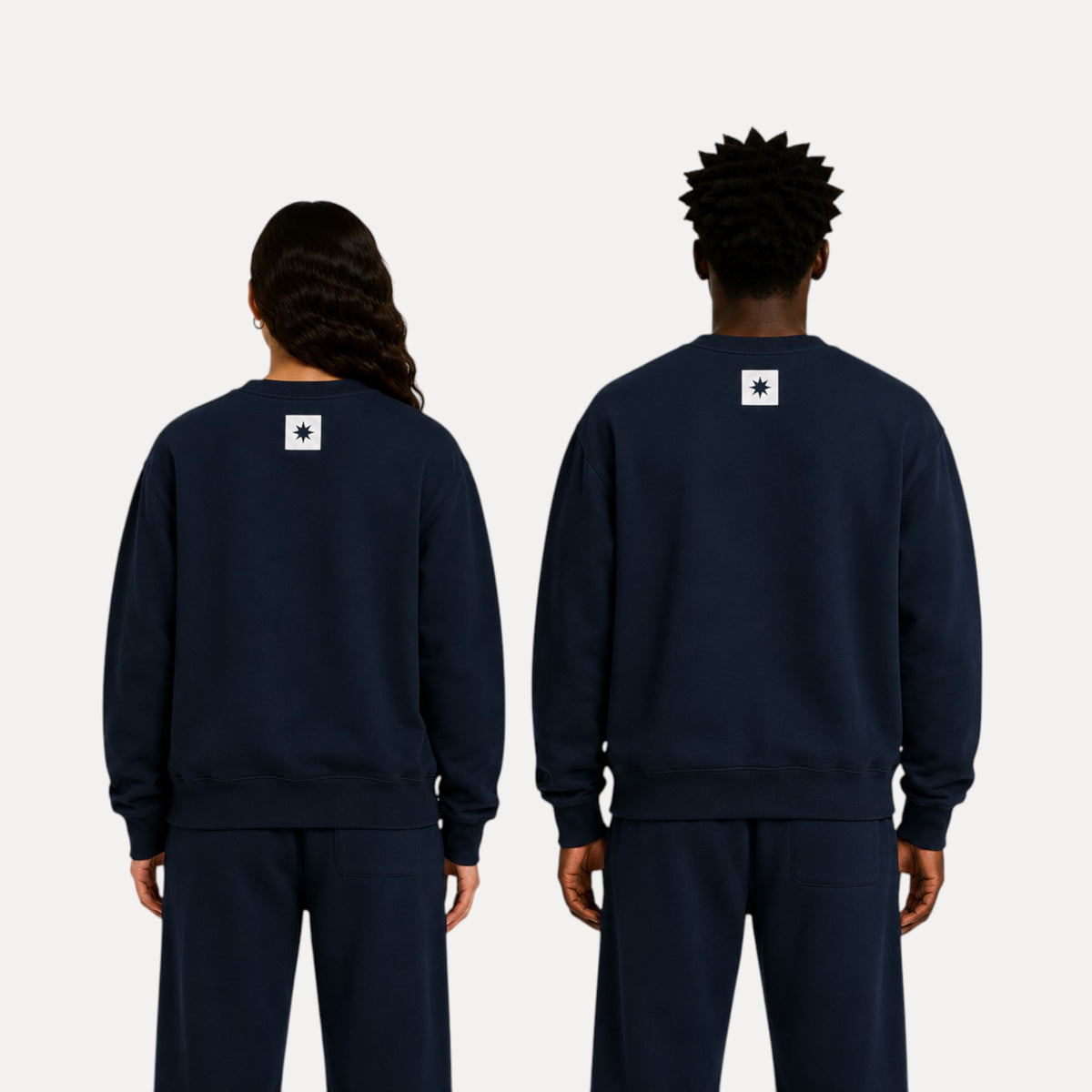 THE VERDICT Regular Crewneck | Navy by UNSILENCED - back view