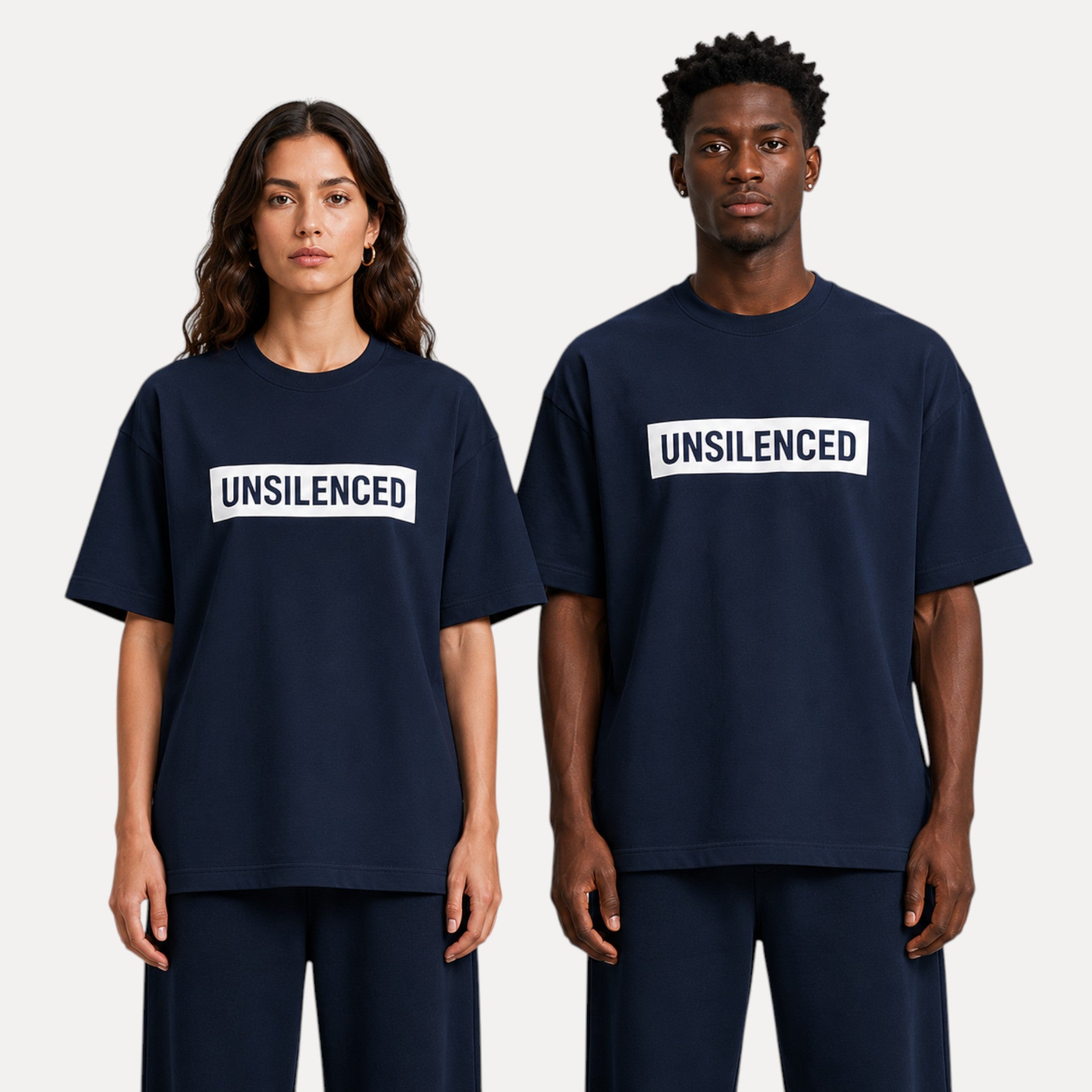 THE RECORD Oversized Tee | Navy